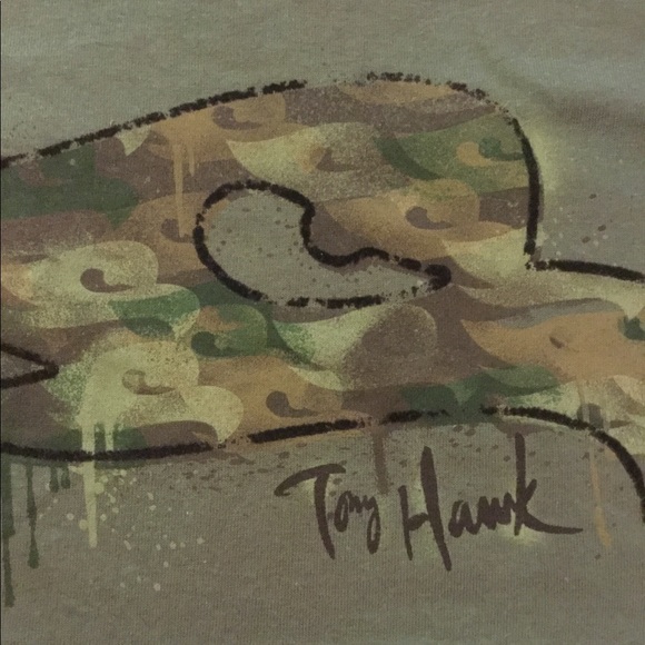 Boys green camo Tony Hawk Tee - Picture 2 of 4
